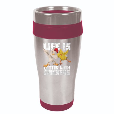 Funny Animal Farmer Dabbing Rooster Dab Hen Chicken 16oz Travel Tumbler