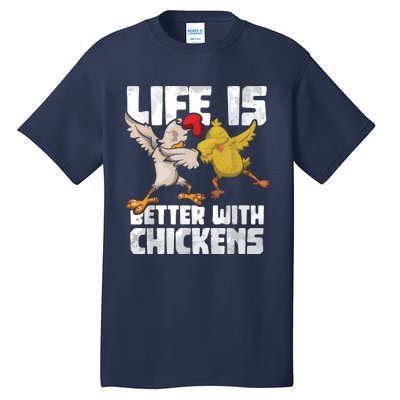 Funny Animal Farmer Dabbing Rooster Dab Hen Chicken Tall T-Shirt