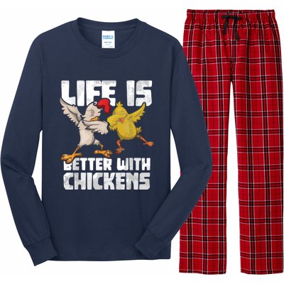 Funny Animal Farmer Dabbing Rooster Dab Hen Chicken Long Sleeve Pajama Set