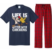 Funny Animal Farmer Dabbing Rooster Dab Hen Chicken Pajama Set