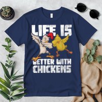 Funny Animal Farmer Dabbing Rooster Dab Hen Chicken Premium T-Shirt