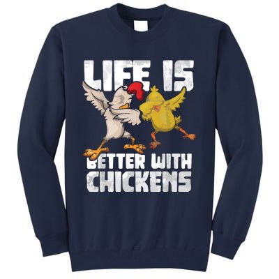 Funny Animal Farmer Dabbing Rooster Dab Hen Chicken Tall Sweatshirt