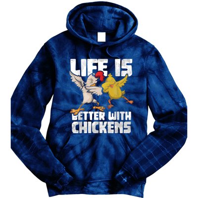 Funny Animal Farmer Dabbing Rooster Dab Hen Chicken Tie Dye Hoodie