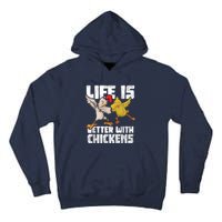 Funny Animal Farmer Dabbing Rooster Dab Hen Chicken Tall Hoodie