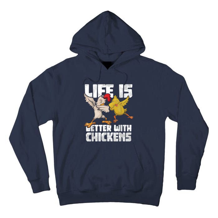 Funny Animal Farmer Dabbing Rooster Dab Hen Chicken Tall Hoodie