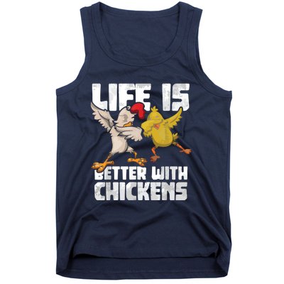 Funny Animal Farmer Dabbing Rooster Dab Hen Chicken Tank Top