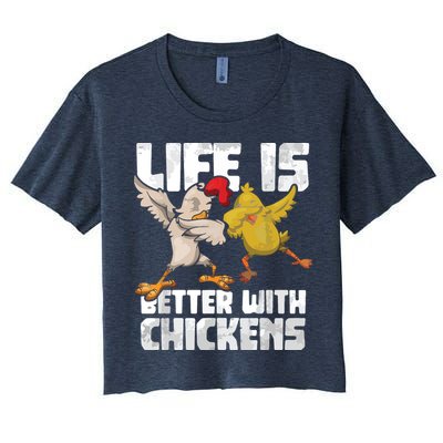 Funny Animal Farmer Dabbing Rooster Dab Hen Chicken Crop Top