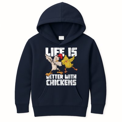 Funny Animal Farmer Dabbing Rooster Dab Hen Chicken Kids Hoodie