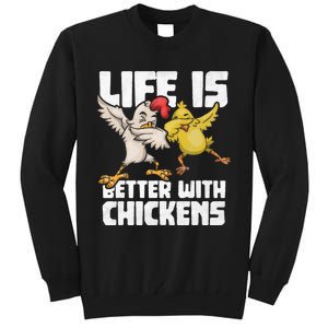 Funny Animal Farmer Kids Dabbing Rooster Dab Hen Chicken Tall Sweatshirt