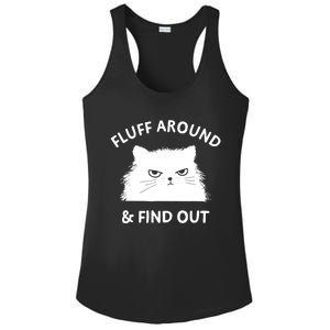 Fluff Around Funny Sarcastic Cat Lady Quote Humor Ladies PosiCharge Competitor Racerback Tank