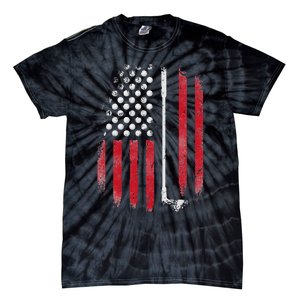 Funny American Flag Golf For Golfer Tie-Dye T-Shirt