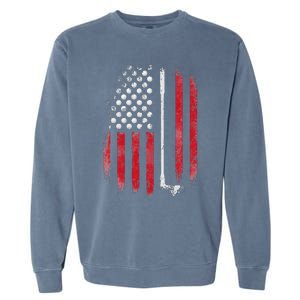 Funny American Flag Golf For Golfer Garment-Dyed Sweatshirt