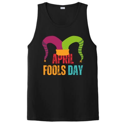 Funny April Fools Day PosiCharge Competitor Tank