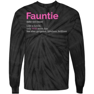 Fauntie Auntie Funny Aunt Gift Favorite Tee Tie-Dye Long Sleeve Shirt