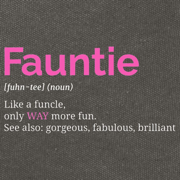 Fauntie Auntie Funny Aunt Gift Favorite Tee Cotton Canvas Backpack