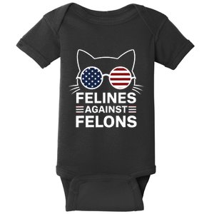 Felines Against Felons Us Flag Sunglasses Cat Felines Against Felons Baby Bodysuit