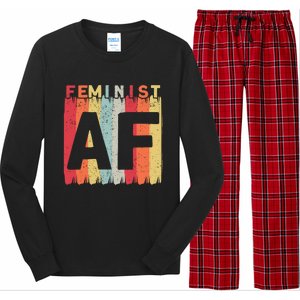 Feminist Af Feminism Cute Gift Long Sleeve Pajama Set