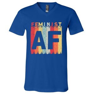 Feminist Af Feminism Cute Gift V-Neck T-Shirt