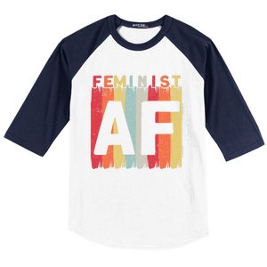 Feminist Af Feminism Cute Gift Baseball Sleeve Shirt