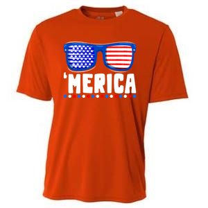 Funny American Flag Fourth 4th Of July Family Funny Gift Cooling Performance Crew T-Shirt