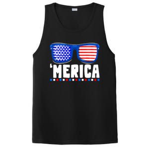 Funny American Flag Fourth 4th Of July Family Funny Gift PosiCharge Competitor Tank