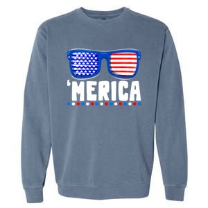 Funny American Flag Fourth 4th Of July Family Funny Gift Garment-Dyed Sweatshirt