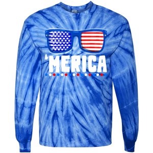 Funny American Flag Fourth 4th Of July Family Funny Gift Tie-Dye Long Sleeve Shirt