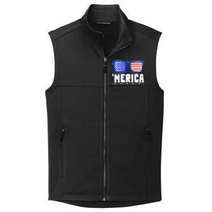 Funny American Flag Fourth 4th Of July Family Funny Gift Collective Smooth Fleece Vest