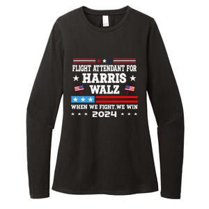 Flight Attendant For Harris Walz 2024 Vote President Kamala Womens CVC Long Sleeve Shirt