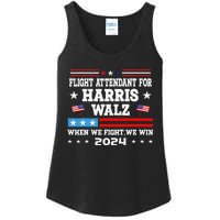 Flight Attendant For Harris Walz 2024 Vote President Kamala Ladies Essential Tank