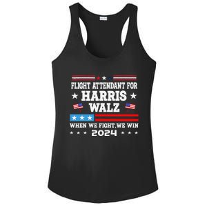 Flight Attendant For Harris Walz 2024 Vote President Kamala Ladies PosiCharge Competitor Racerback Tank