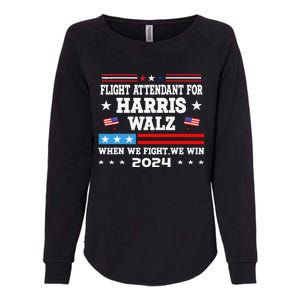 Flight Attendant For Harris Walz 2024 Vote President Kamala Womens California Wash Sweatshirt