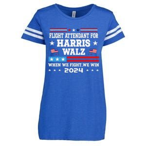 Flight Attendant For Harris Walz 2024 Vote President Kamala Enza Ladies Jersey Football T-Shirt