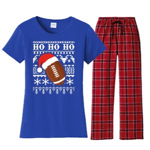 Funny American Football Ugly Christmas Sweater Xmas Gift Women's Flannel Pajama Set