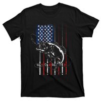 Funny American Flag Fishing Rod Fishing Lover T-Shirt