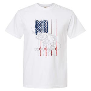 Funny American Flag Fishing Rod Fishing Lover Garment-Dyed Heavyweight T-Shirt