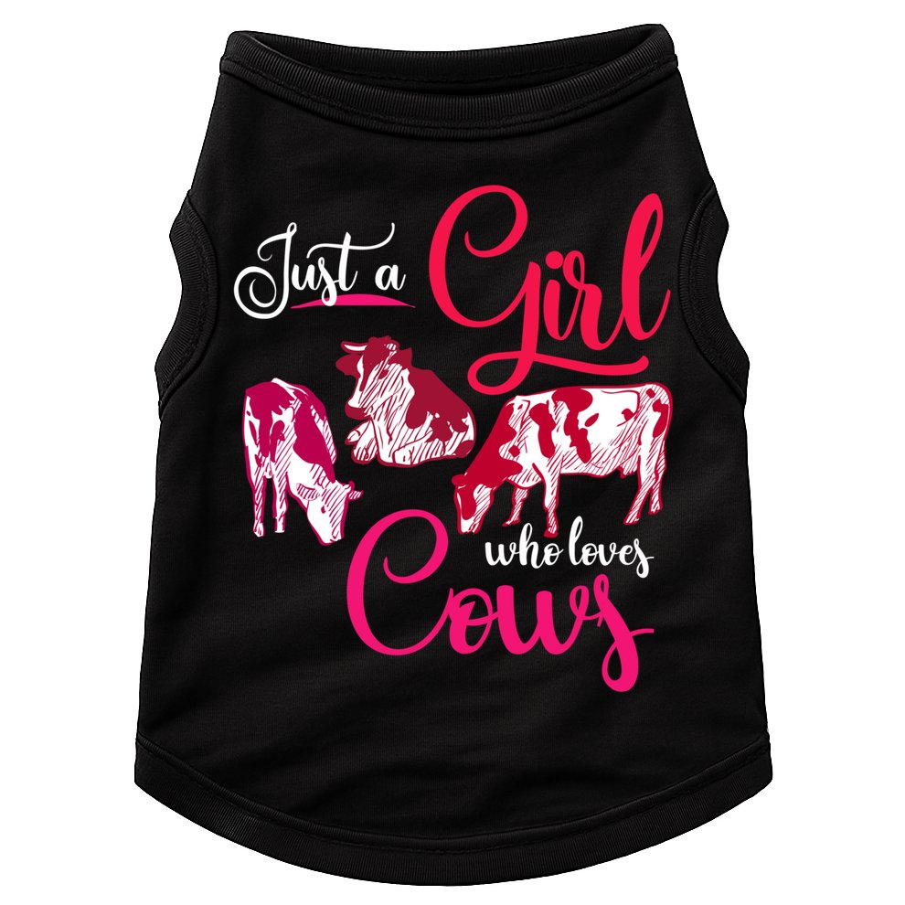 Farm Animal Farmer Girls Gift Just A Girl Who Loves Cow Gift Doggie Tank