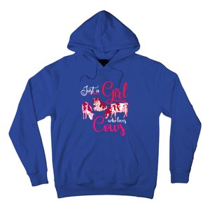 Farm Animal Farmer Girls Gift Just A Girl Who Loves Cow Gift Hoodie