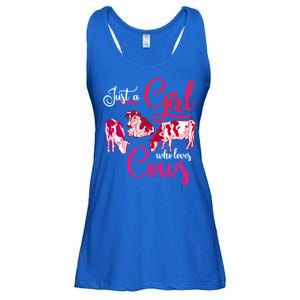 Farm Animal Farmer Girls Gift Just A Girl Who Loves Cow Gift Ladies Essential Flowy Tank