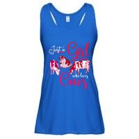 Farm Animal Farmer Girls Gift Just A Girl Who Loves Cow Gift Ladies Essential Flowy Tank