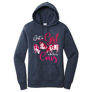 Farm Animal Farmer Girls Gift Just A Girl Who Loves Cow Gift Women's Pullover Hoodie