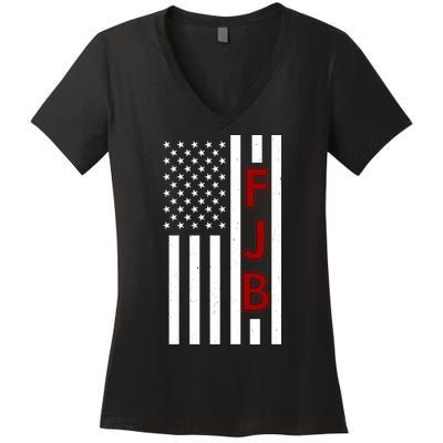 FJB American Flag Women's V-Neck T-Shirt