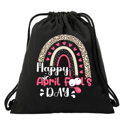 Funny April Fools Day Pranks Rainbow Quote April Fool's Day Drawstring Bag