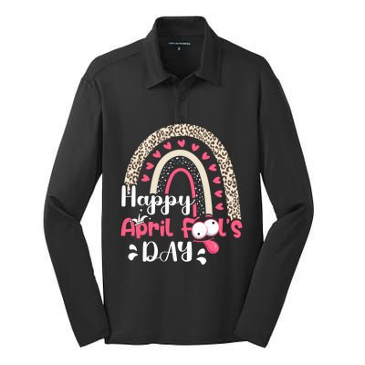 Funny April Fools Day Pranks Rainbow Quote April Fool's Day Silk Touch Performance Long Sleeve Polo