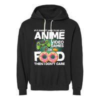 Funny Anime Food And Video Games Garment-Dyed Fleece Hoodie