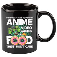 Funny Anime Food And Video Games 11oz C Handle Ceramic Mug