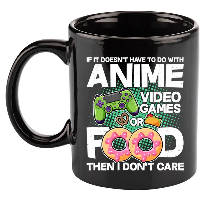 Funny Anime Food And Video Games 11oz C Handle Ceramic Mug
