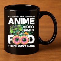 Funny Anime Food And Video Games 11oz C Handle Ceramic Mug