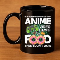 Funny Anime Food And Video Games 11oz C Handle Ceramic Mug