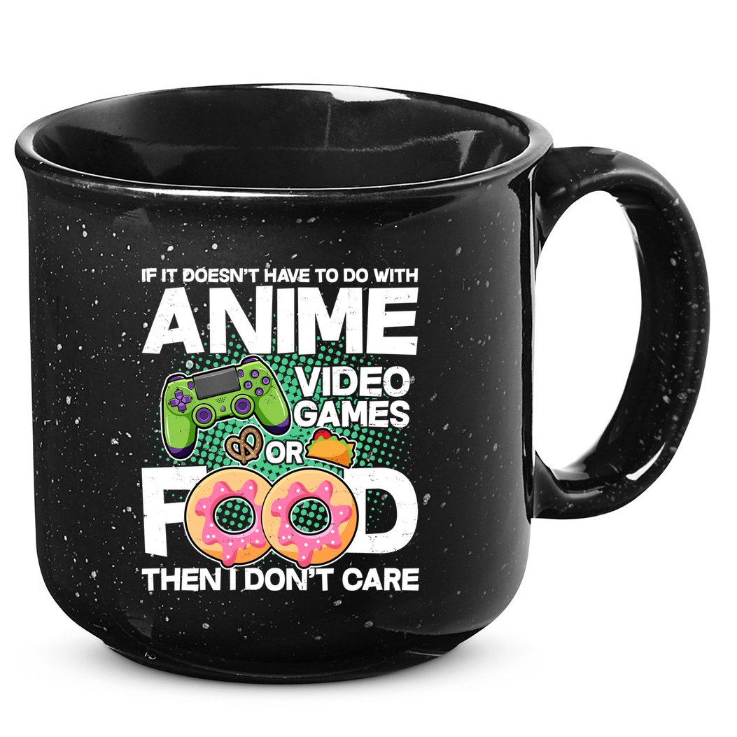 Funny Anime Food And Video Games 15oz Campfire Ceramic Mug